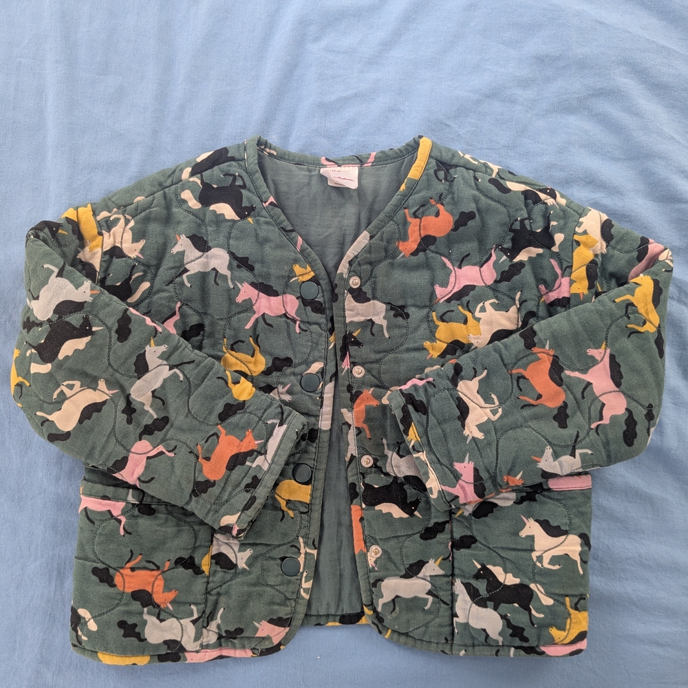 Colorful Horse Print Quilted Jacket